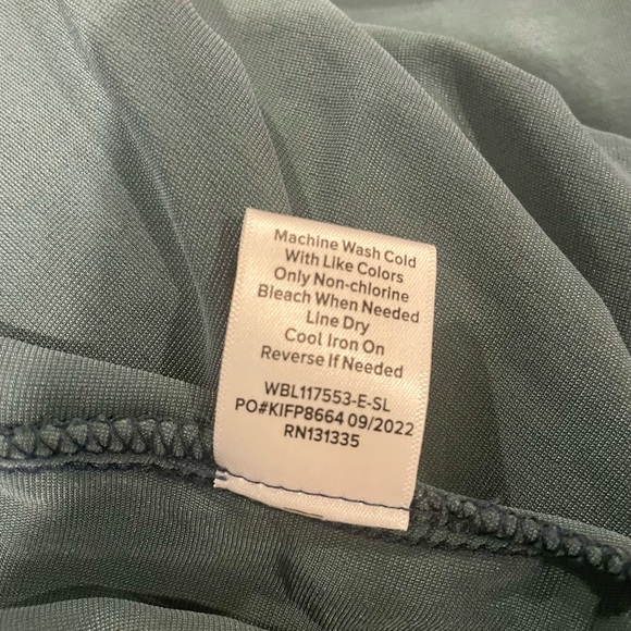 Evereve Yana Velvet Ruffle Top, navy blue with long sleeves - Picture 8 of 10